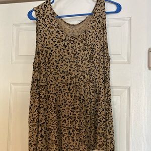 Croft and Barrow Sleeveless Cheetah blouse1x